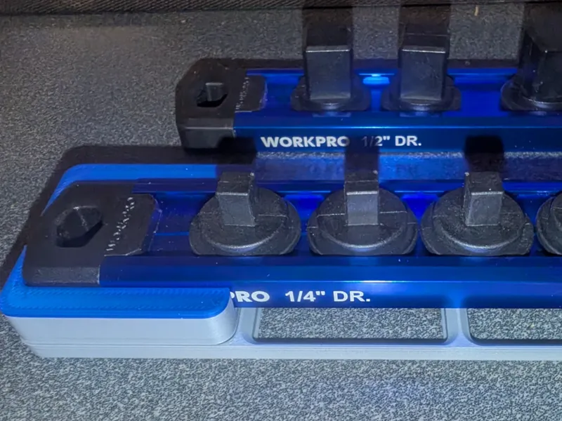 Socket rail WorkPRO for gridfinity 