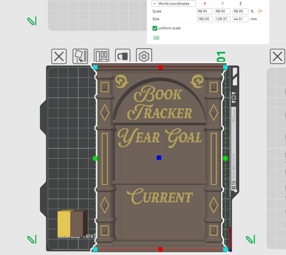 Miniatura 4 do modelo 3D Book Tracker – Year Goal & Current Progress
