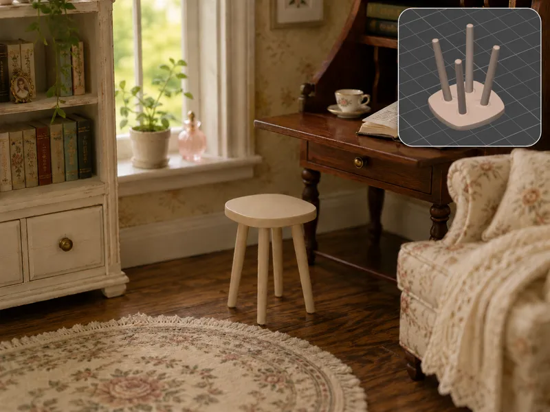 Dollhouse miniature model - Chair