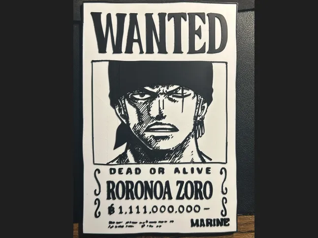 Zoro Bounty Plaque 2D Art