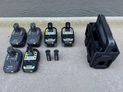 Ryobi Battery Caddy / Holder -6 Pack with 5v slots