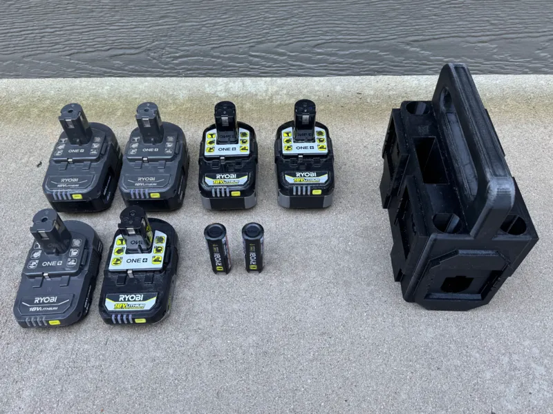 Ryobi Battery Caddy / Holder -6 Pack with 5v slots