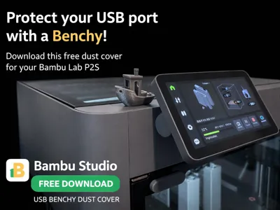 Benchy USB Port Cover – Perfect Fit for P2S