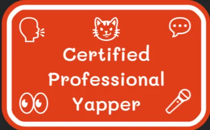 Professional Yapper License Card