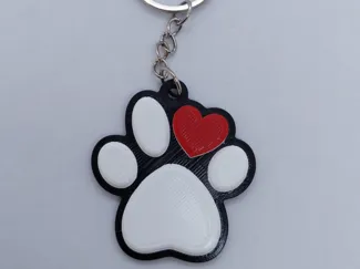 Paw Print Keychain