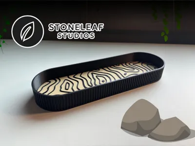 Slate Tray - Topographic Japandi EDC Tray