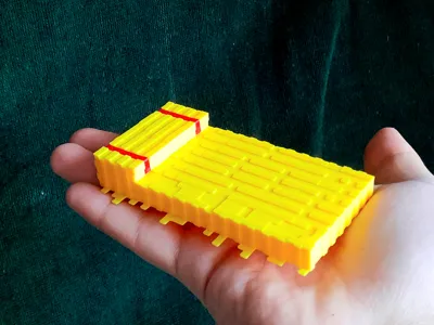 Minecraft Straw Bed / NO AMS