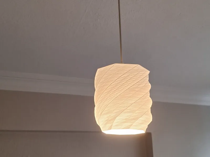 Fuzzy Spiral Ceiling Lamp Shade (E27)