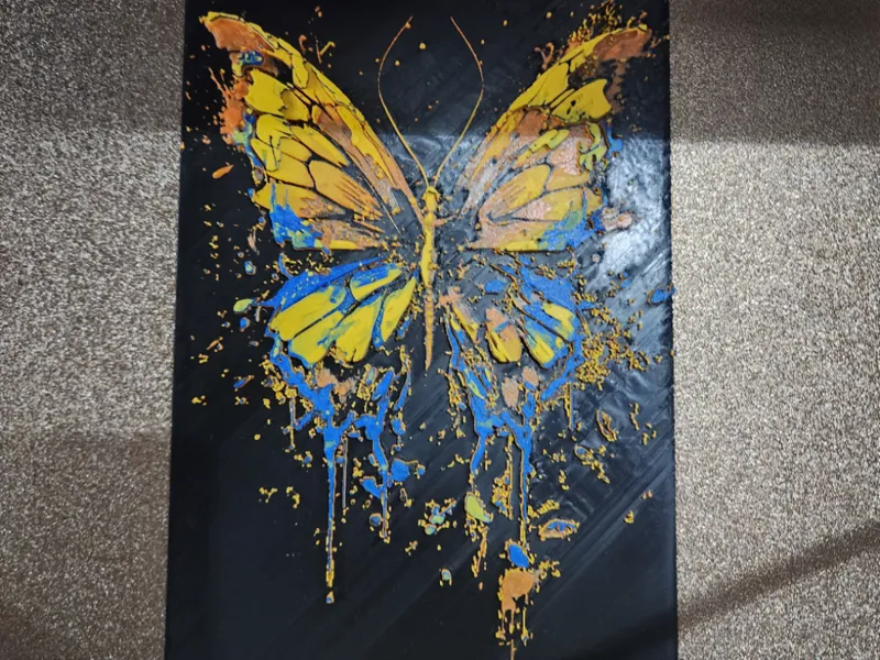 Color Splash Butterfly HueForge Art