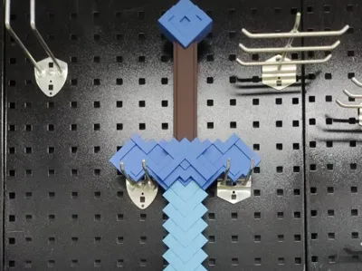 Minecraft diamond sword, glow-in-the-dark