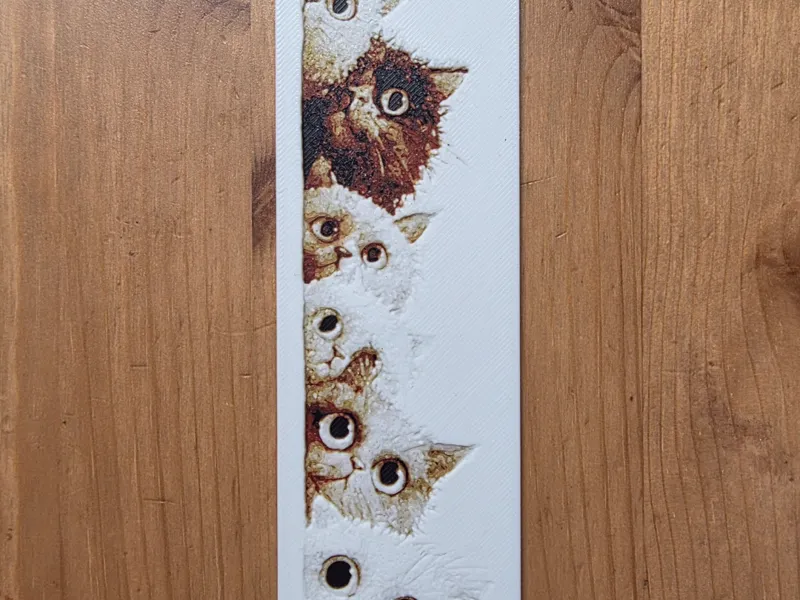6 Peeking Cats Bookmark 