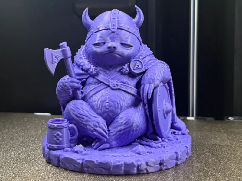 Viking Sloth Sculpture