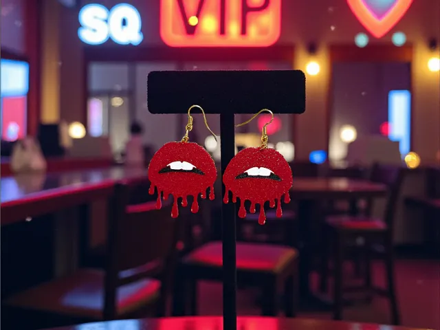 Blood mouth earrings