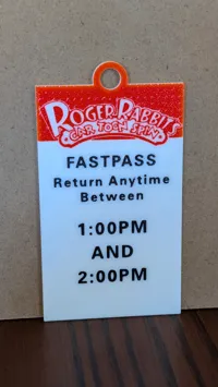 Roger Rabbit Car Toon Spin FastPass Keychain