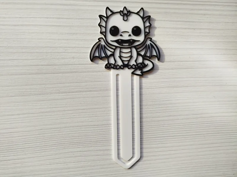 Marcapáginas de dragón Kawaii