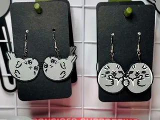 Playful Seal Earrings-Hand Designed 2D Art Jewelry