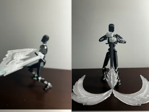 Figura decorativa: dummy 13 swoosh/slash effects — referencia de MakerWorld