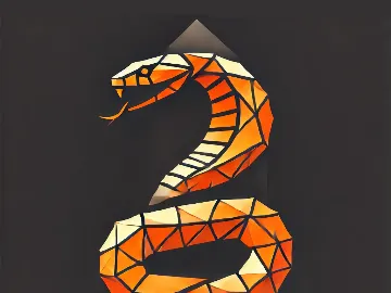 New year 2025 orange snake bookmark