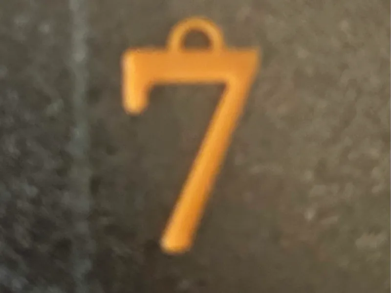 Number Seven keychain