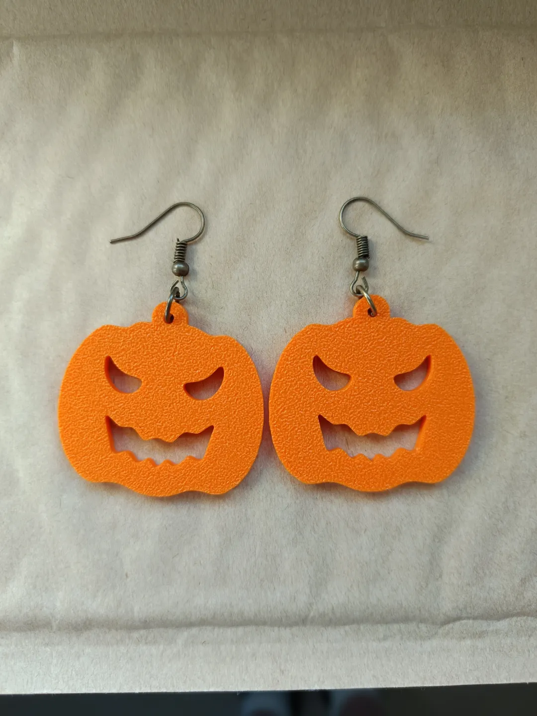 Pumpkin Halloween Earrings view 2