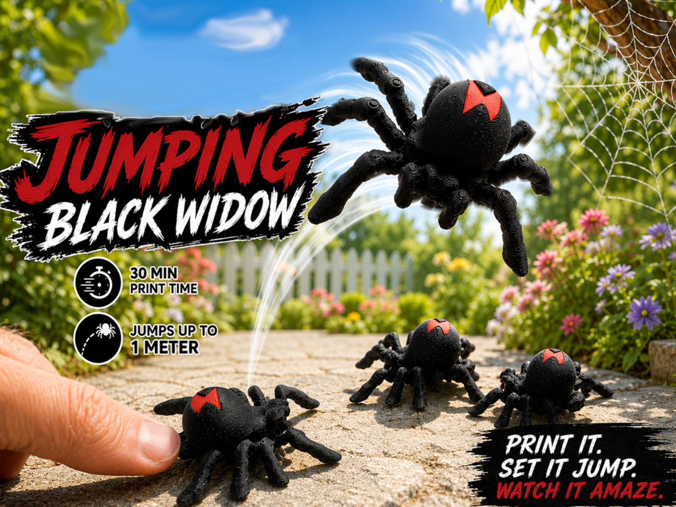 Jumping Black Widow