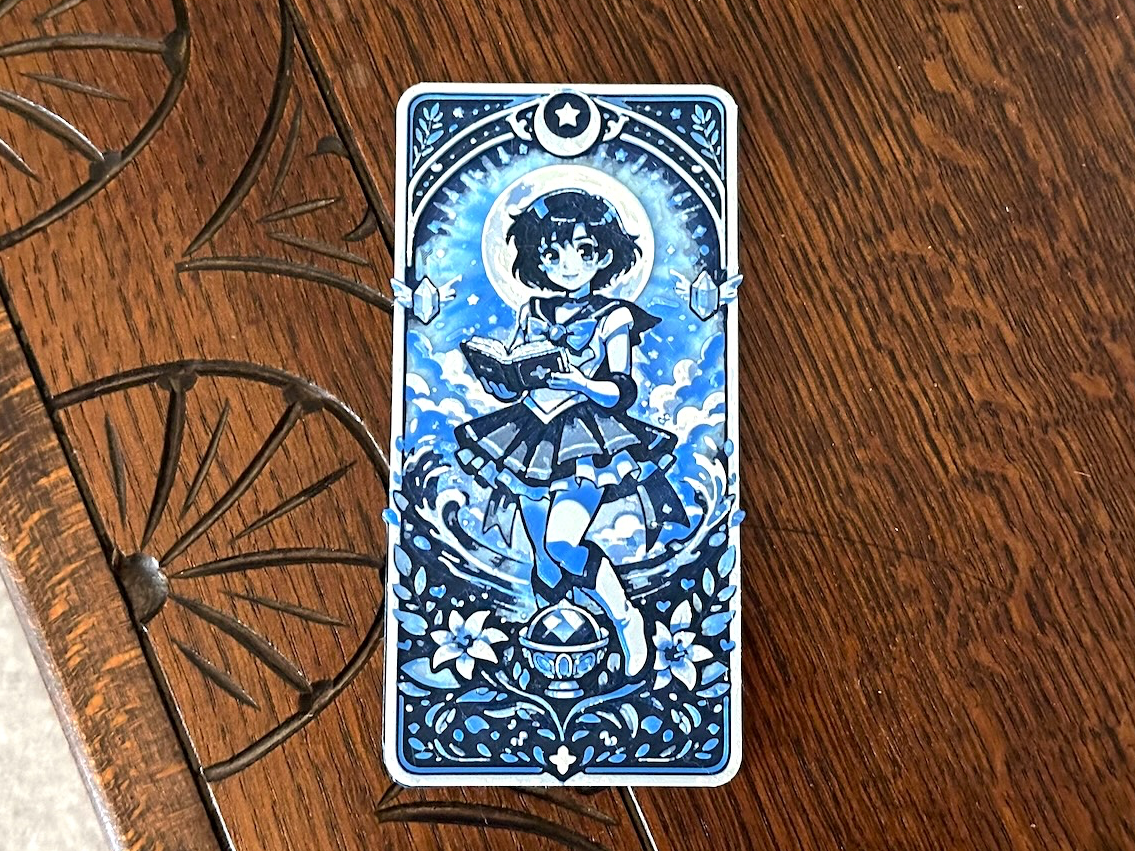 Magical Girl Sailor Mercury inspired bookmark