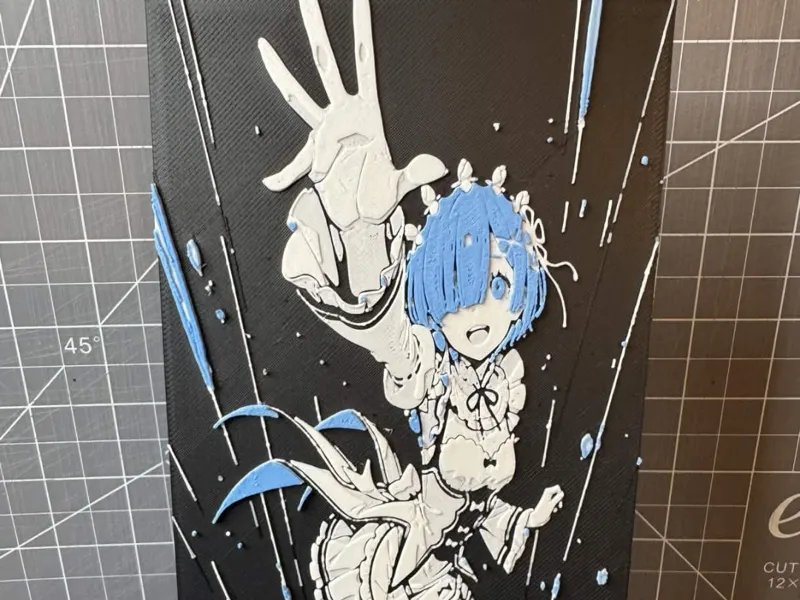 4x8 Hueforge of Rem From Re:Zero