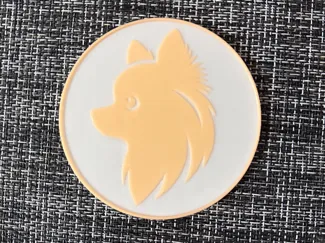 Pomeranian Silhouette Coaster