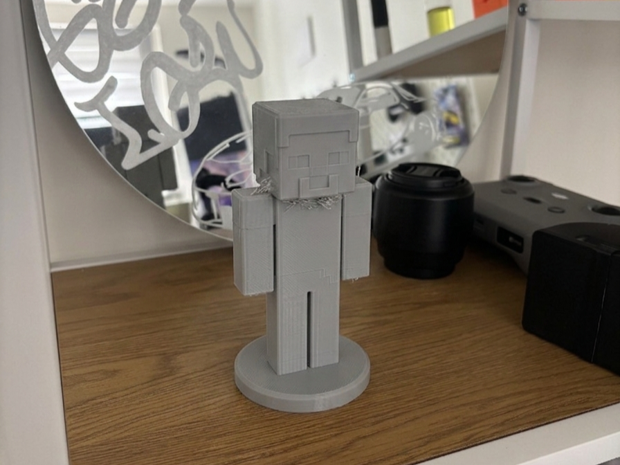 Minecraft Steve Statue | Gaming Desk Decor