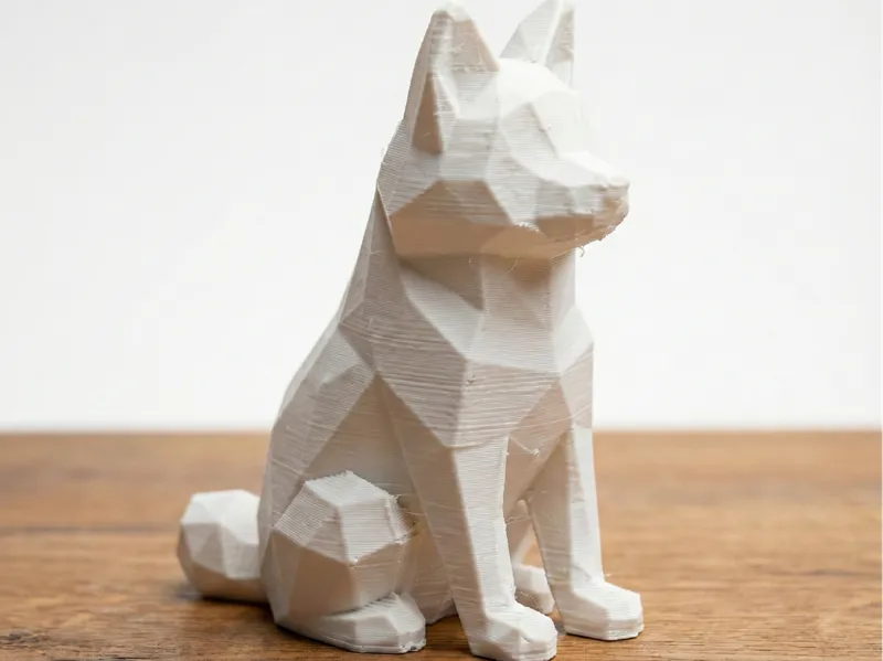 Low Poly Dog | Cute Sitting Shiba Inu 