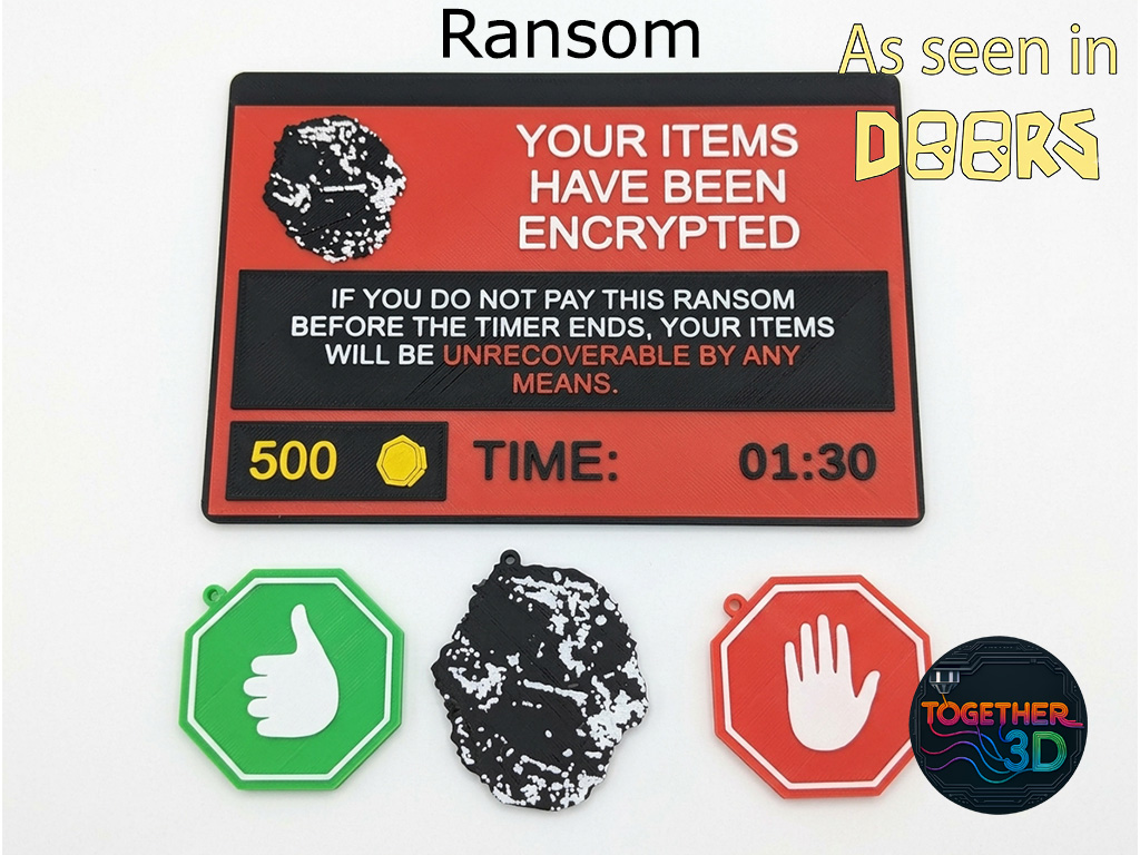 Ransom plate, face and icons keychains - 1
