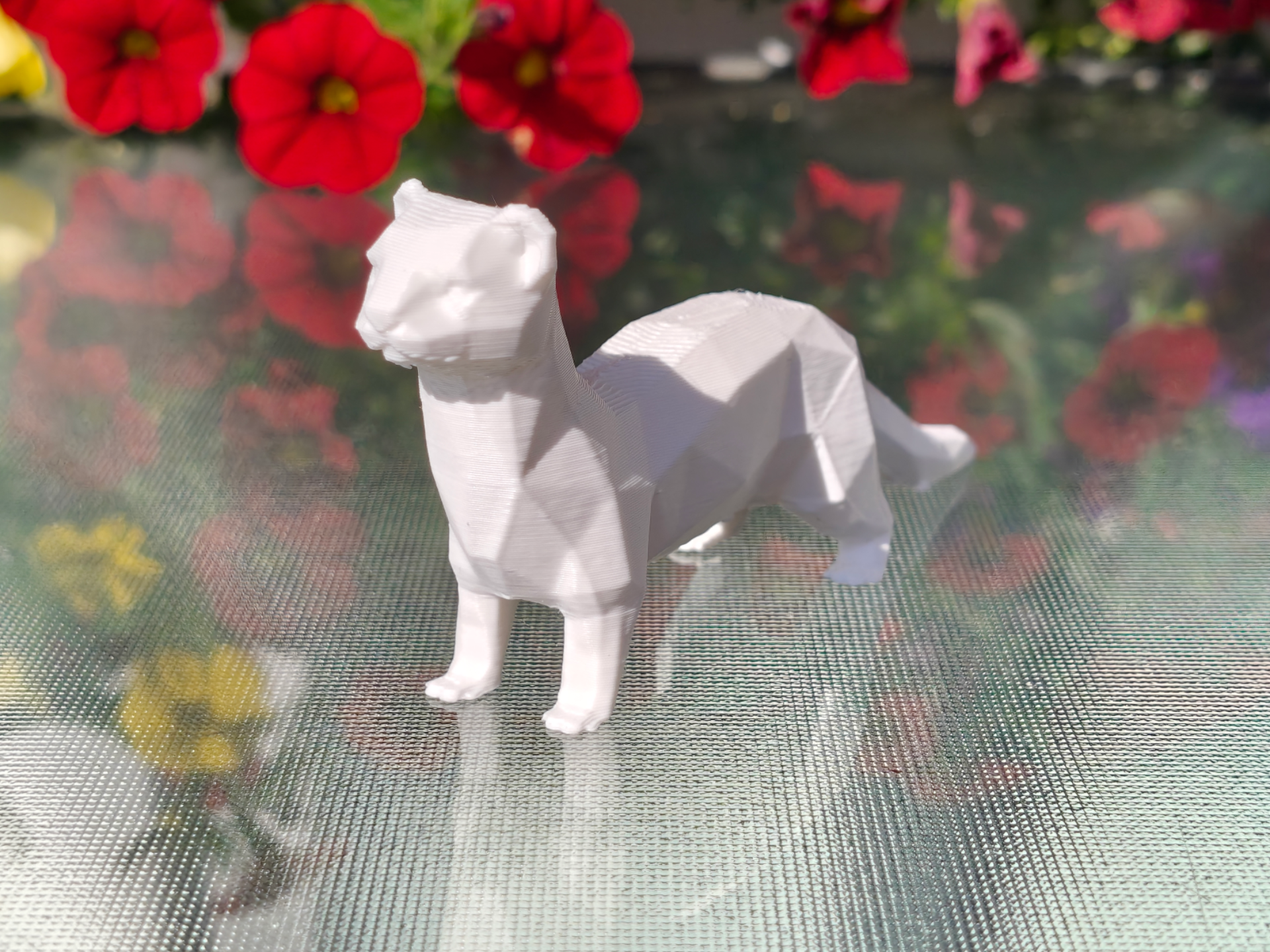 Geometric Low Poly Ferret Figurine