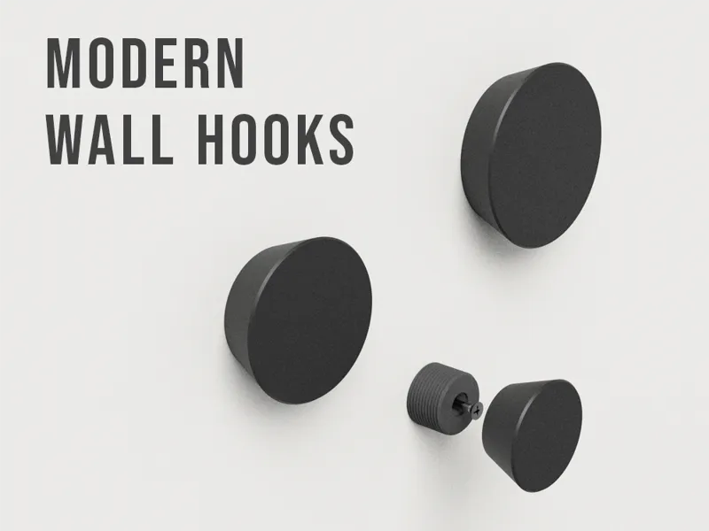 Modern Wall Hooks with Invisible Mount