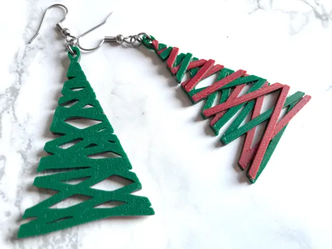 Crisscross Tree Earrings view 3