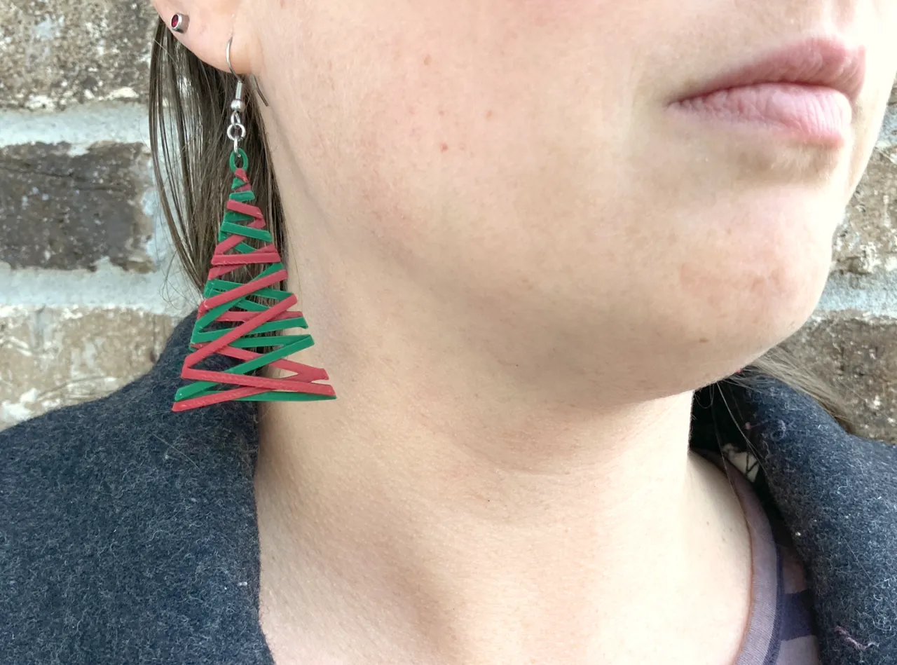 Crisscross Tree Earrings view 2