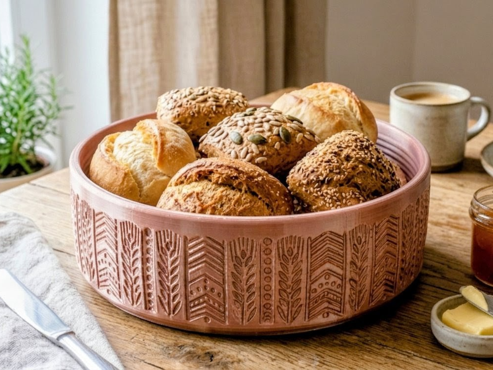Brötchenkorb mit Ähren-Motiv