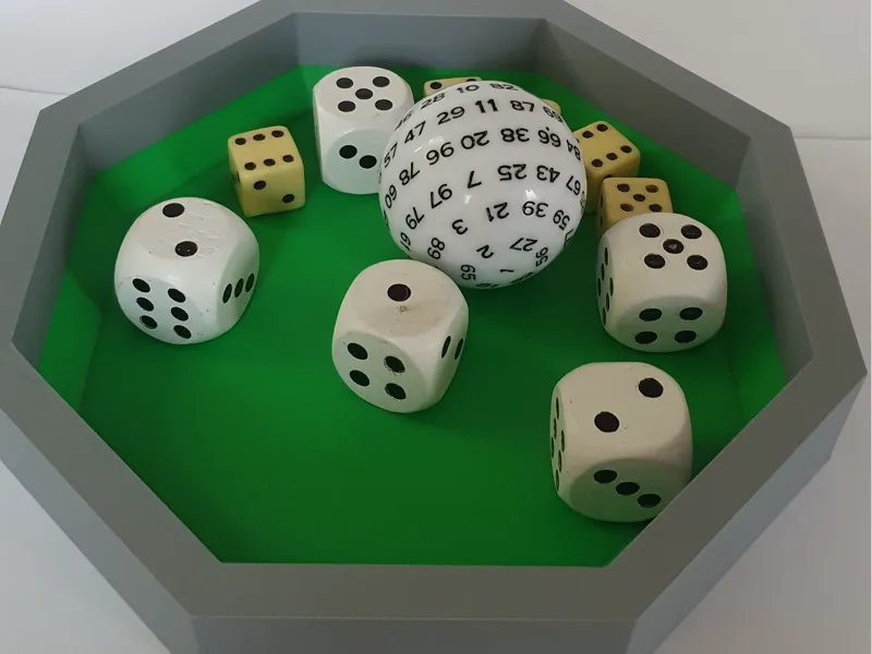 Tray for dice games