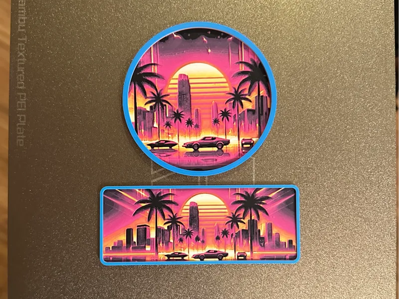 Retrowave Future City Bookmark and Coaster