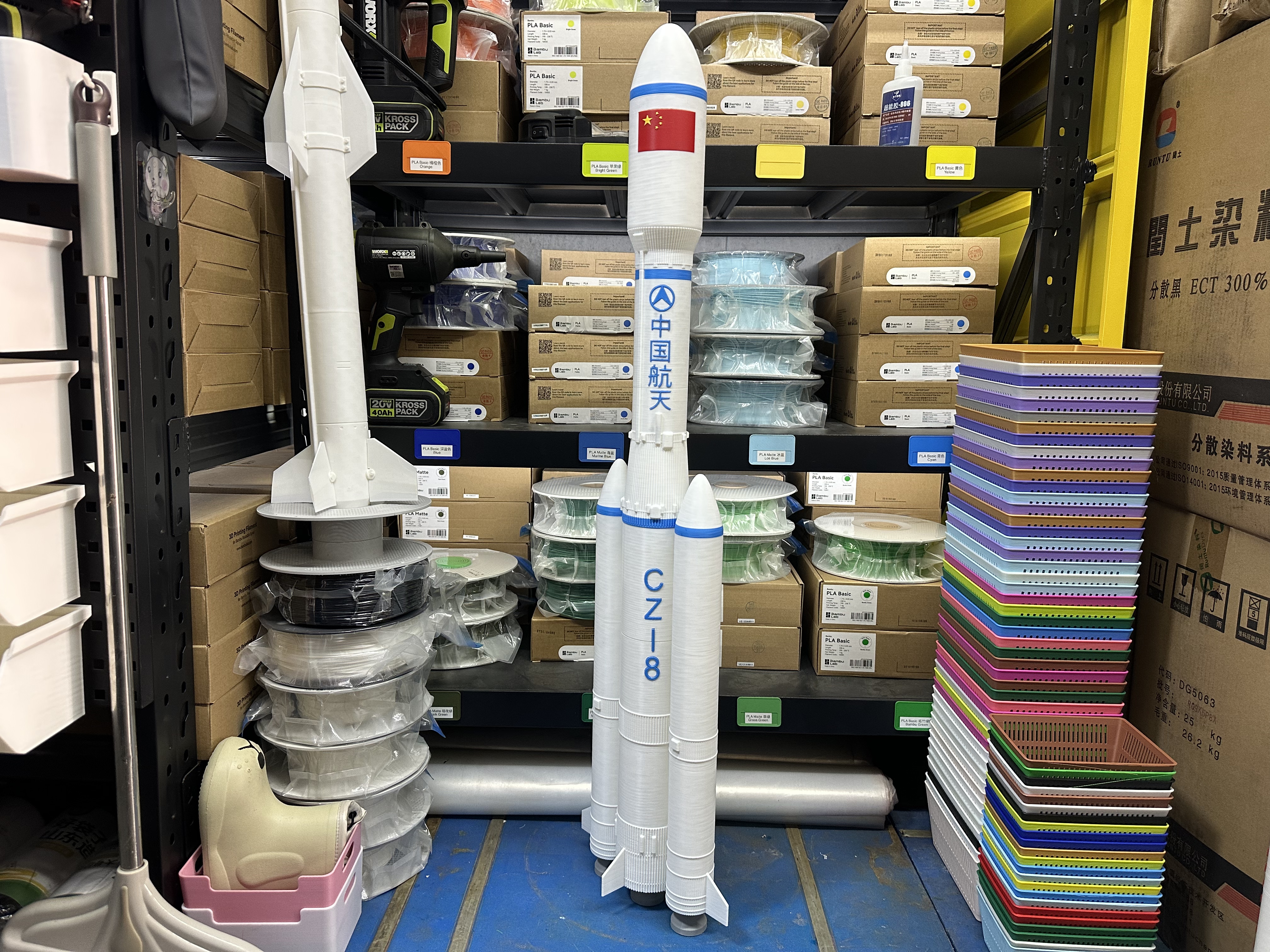 Miniatura 1 do modelo 3D 长征八号 高度1.01米 1:50 拆件打印 长征8号 运载火箭 中国航天