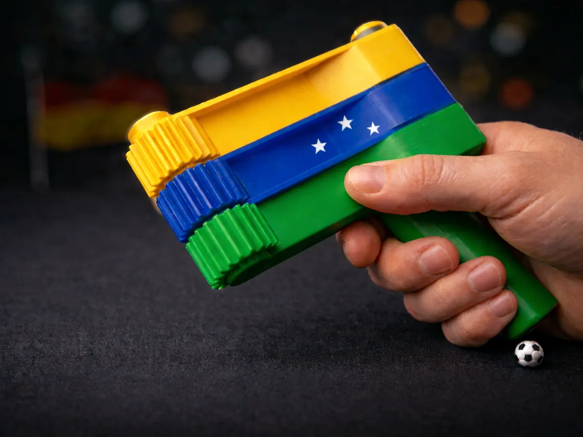 Brazilian Rattle Brazil World Cup Fan Rattle - Free 3D Print Model - MakerWorld