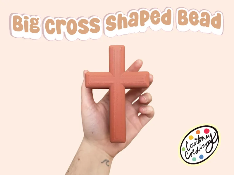 Big Cross Shaped Bead