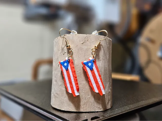 Puerto Rican Flag Earrings