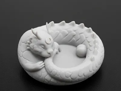 Sleeping Moon Dragon – Decorative Bowl