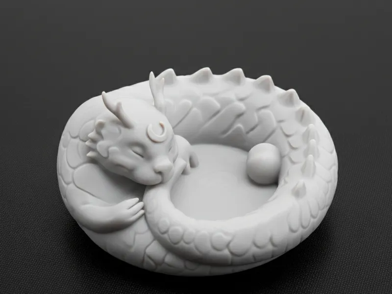 Sleeping Moon Dragon – Decorative Bowl