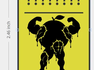 Orange with dripping muscles
