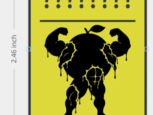 Orange with dripping muscles