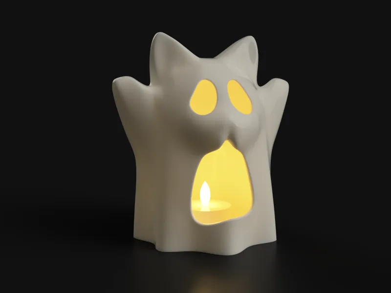 Cat - Halloween Ghost Tealight 3