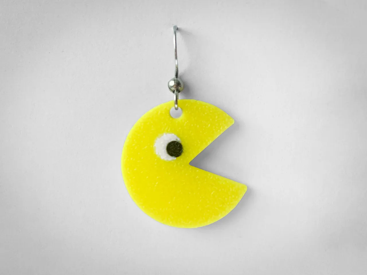 Pacman earring view 2