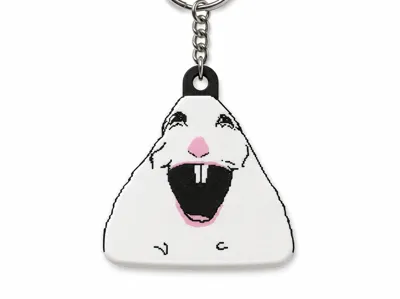 Happy hamster keychain