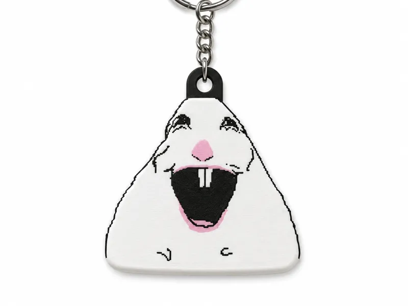 Happy hamster keychain